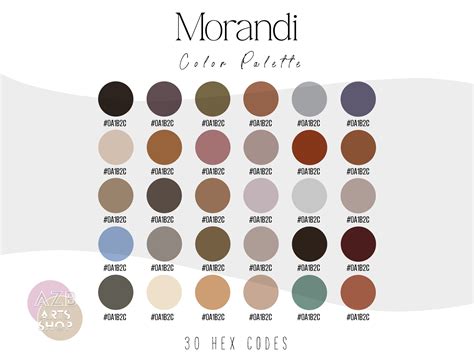 morandi colour palette